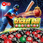Cricket Ball Roulette live casino tile art on tableplus 2
